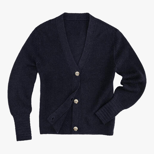 Junghans 1954 cardigan van kasjmier en linnen Zacht als kasjmier, klimaatregulerend als linnen: de chique cardigan met feelgoodgarantie.