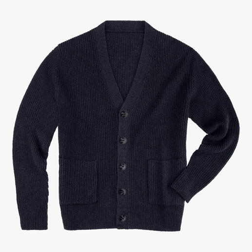 Junghans 1954 cardigan van kasjmier en linnen Zacht als kasjmier, klimaatregulerend als linnen: de chique cardigan met feelgoodgarantie.