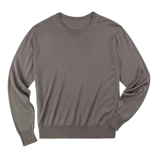 Beige John Smedley-trui, voorkant