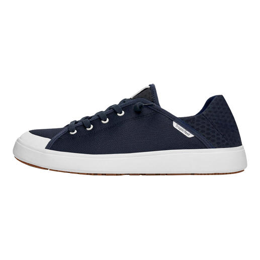 navy Donkerblauwe Tropicfeel Sunset-sneaker, zijaanzicht.