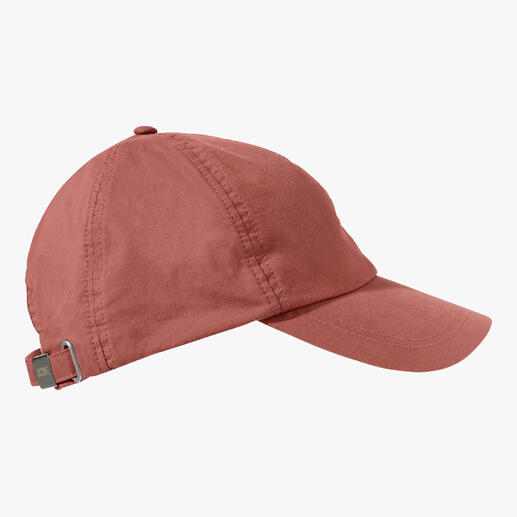 OCONI baseballpet in roestkleur van de zijkant