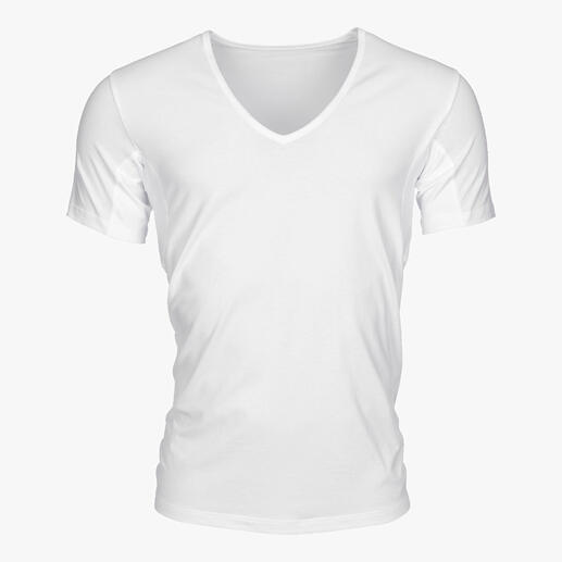 Wit V-hals T-shirt voor heren van FALKE Daily Climate Control.