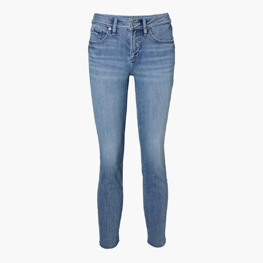 Vooraanzicht van de Silver Suki Straight-jeans in blauw.
