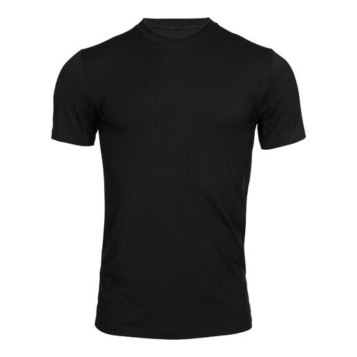 T-shirt, zwart Zwart Mey Coolmax T-shirt in maat 48.