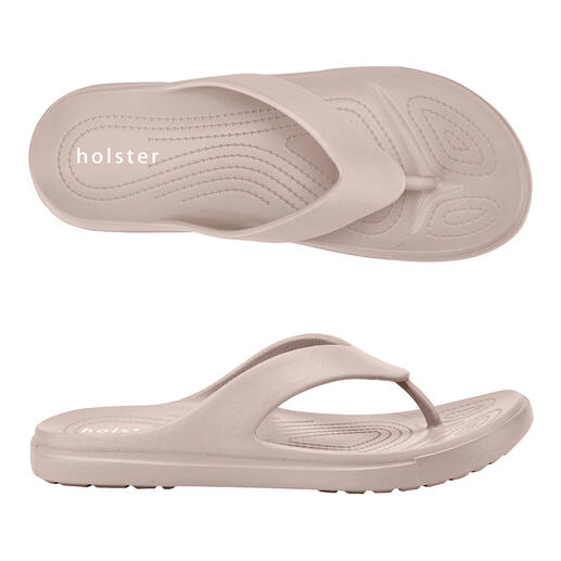 Holster® teenslippers in beige op een lichte achtergrond