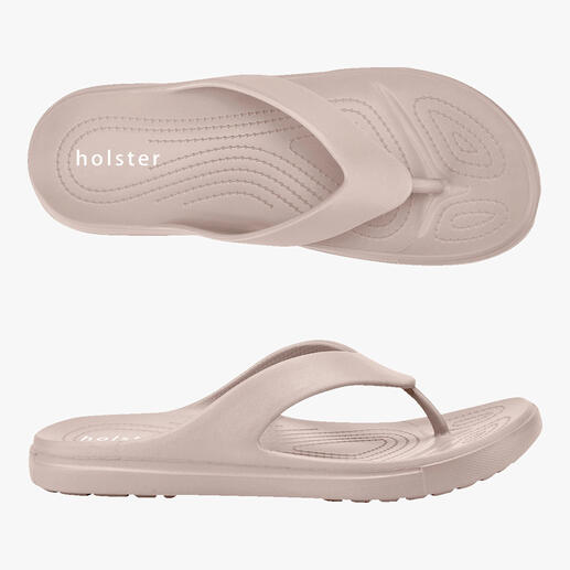 Holster® teenslippers in beige op een lichte achtergrond