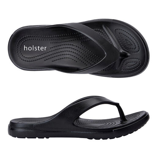Holster® teenslippers in zwart op een lichte achtergrond