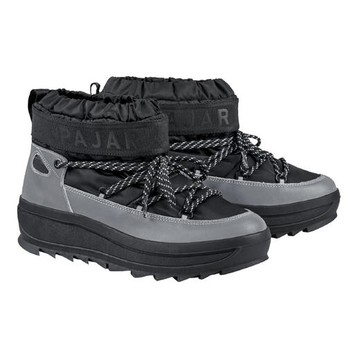 Pajar reflector boots in zilver met vetersluiting en gewatteerde schacht, maat 36