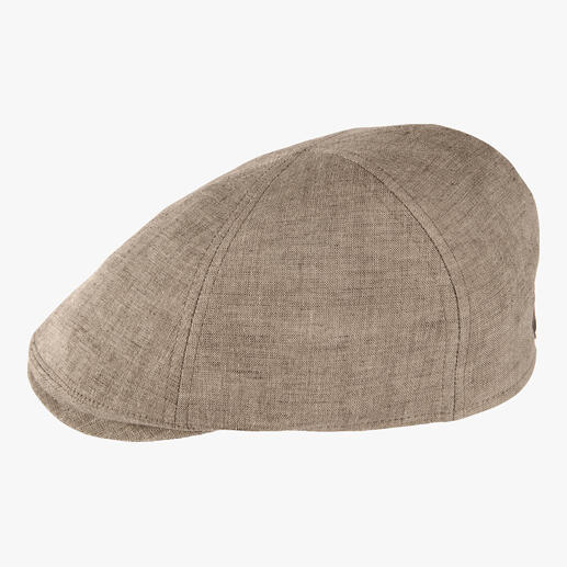 Linnen scheiberpet in een lichte kleur van de zijkant.