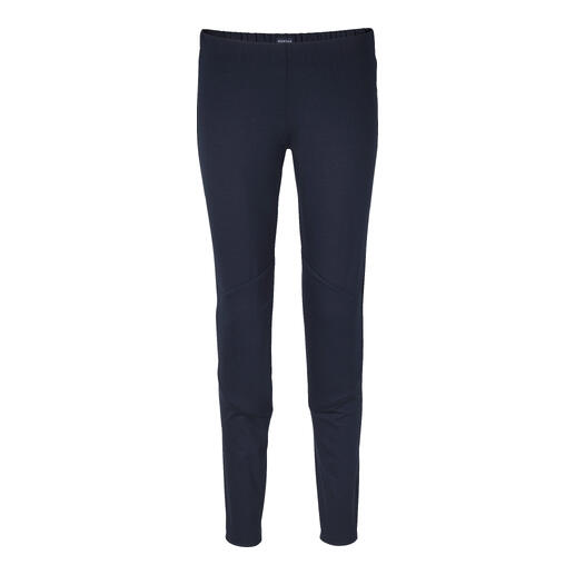 Marine blauwe zijslaper broek op een witte achtergrond.