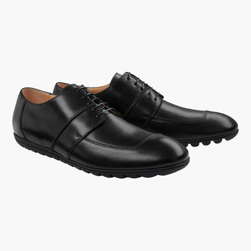 Zwarte comfort zakelijke schoenen van Franz Gustav, paarzicht.