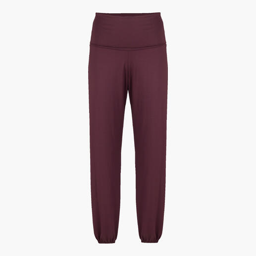 Donkerrode Mey loungewear broek met elastische taille en boorden.