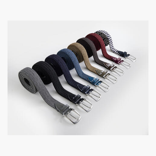 Elastische riemen in verschillende kleuren naast elkaar