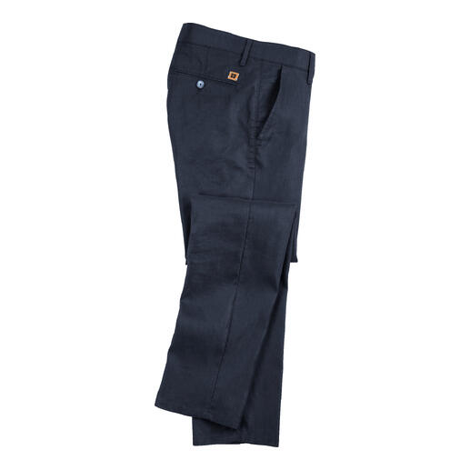 Blauwe Coolmax linnenbroek in maat 48 met comfortabele pasvorm en ademend materiaal.