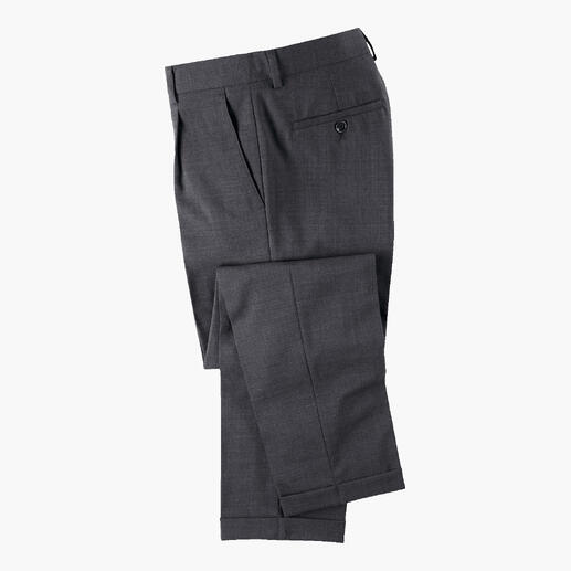 Grijze pantalon voor heren, op een witte achtergrond.