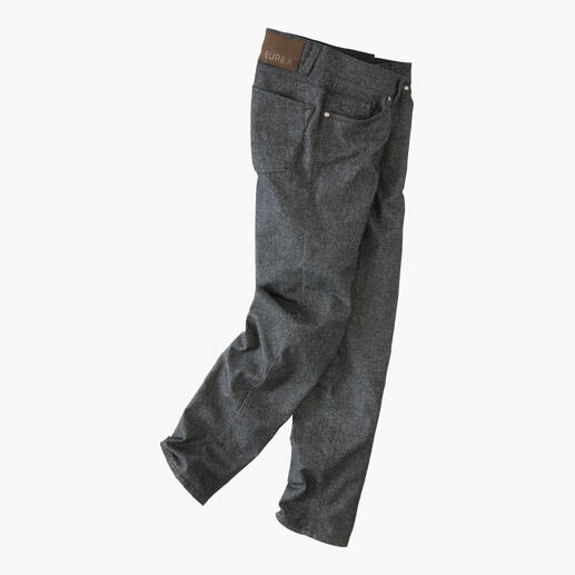 Eurex wollen jeans in grijs, maat 48, ontspannen pasvorm.