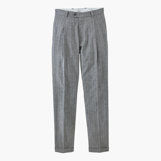 Brax gestreepte broek in marineblauw, maat 25, klassieke pasvorm.