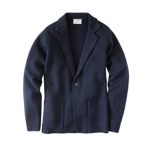 Carl Gross Milano-Knit-blazer in marineblauw, klassiek en comfortabel.