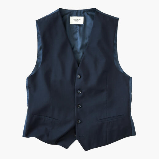 Carl Gross gilet in navy met knopen
