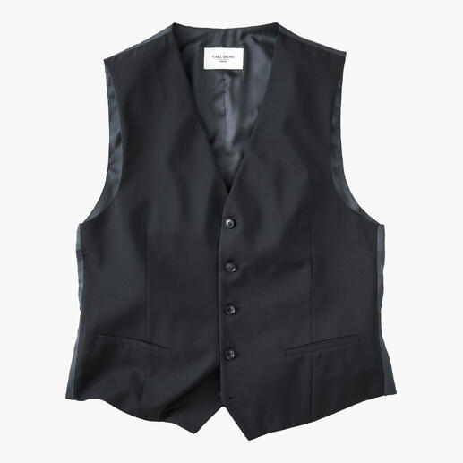 Carl Gross gilet in zwart met knopen