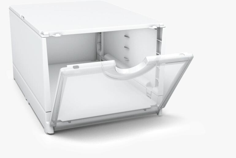 Open vouwdoos, toont de witte dozen voor eenvoudige opslag van voorwerpen.