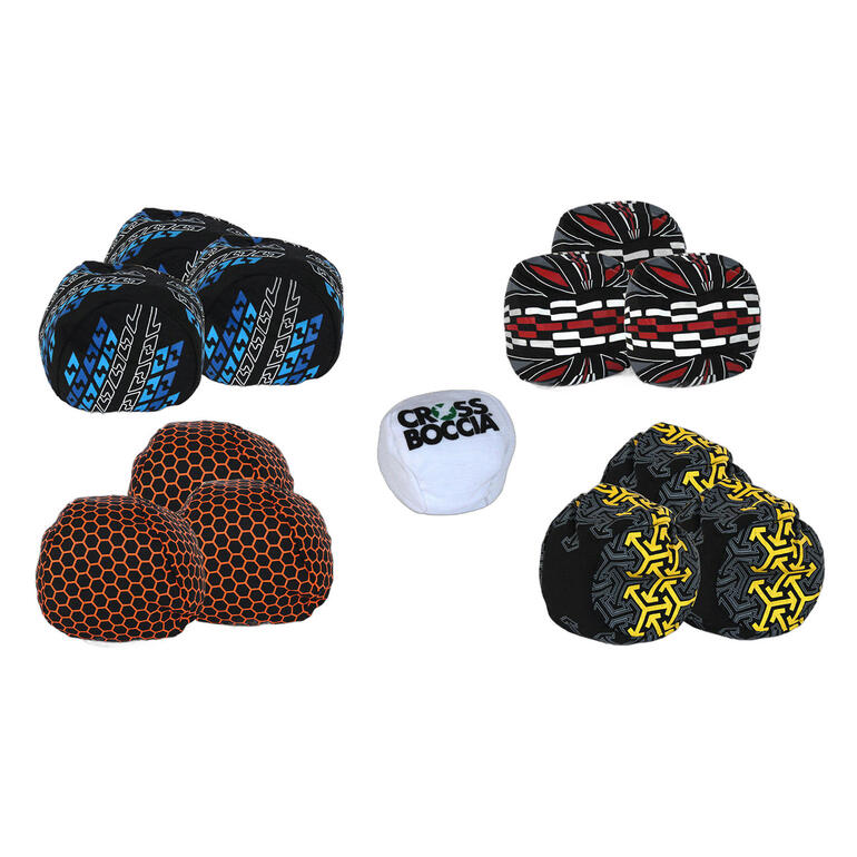 Crossboccia Familypack met verschillende gekleurde ballen