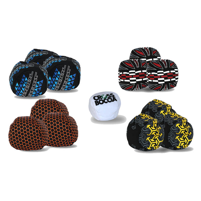 Crossboccia Familypack met verschillende gekleurde ballen