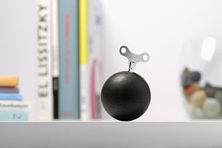 Mozartbol Zwarte Mozartbal met een sleutelhanger