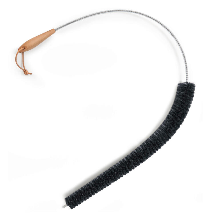 Verwarming radiatorborstel met flexibele borstelstructuur voor moeilijk bereikbare plekken.