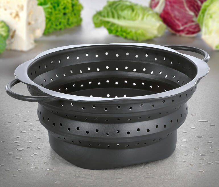 Vouwzeef van flexibel materiaal met kleine gaten voor uitlekken