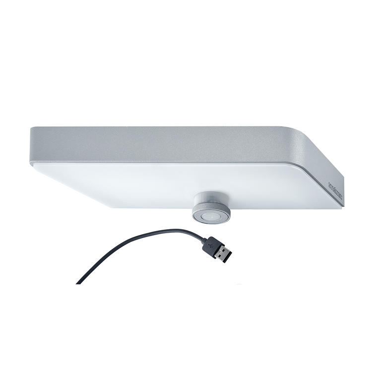 Moderne buiten wandlamp met USB-aansluiting.
