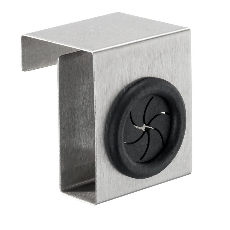 Handdoekhouder Push en Pull, set van 4 Handdoekhouder Push & Pull van roestvrij staal met rubberen coating