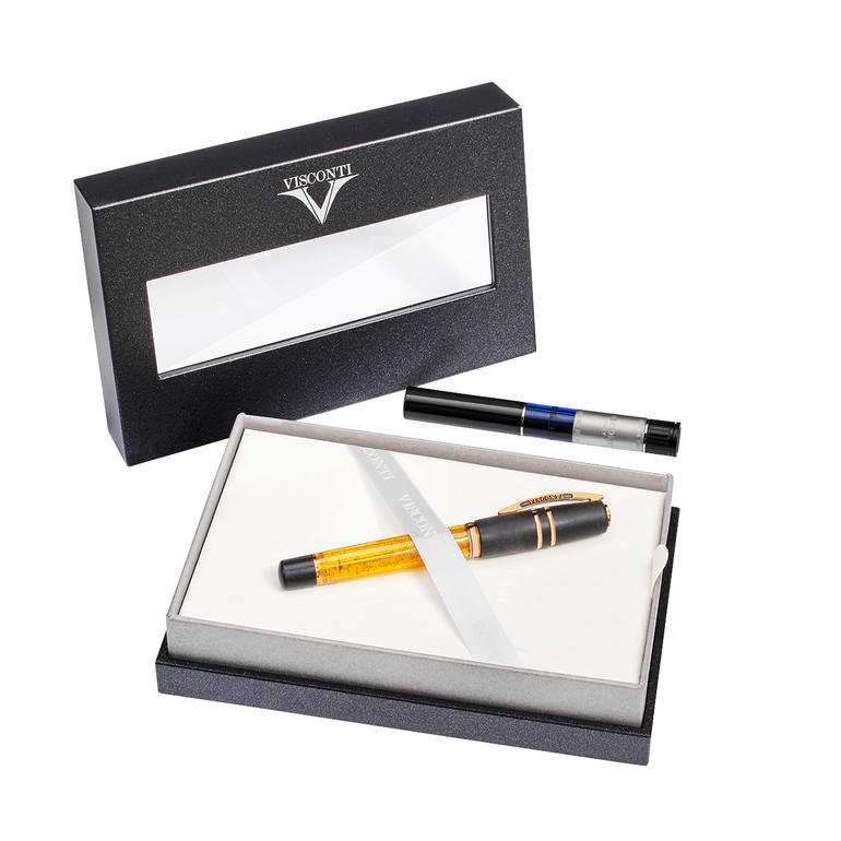 Visconti vulpen Pro-Idee-Edition in geschenkdoos met twee inktpatronen.