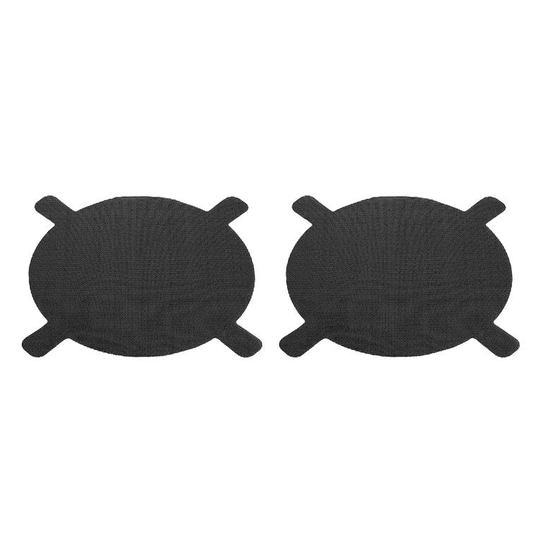 NoStik® spatbescherming, set van 2 Twee ronde zwarte spatbeschermers voor gebruik tijdens het koken