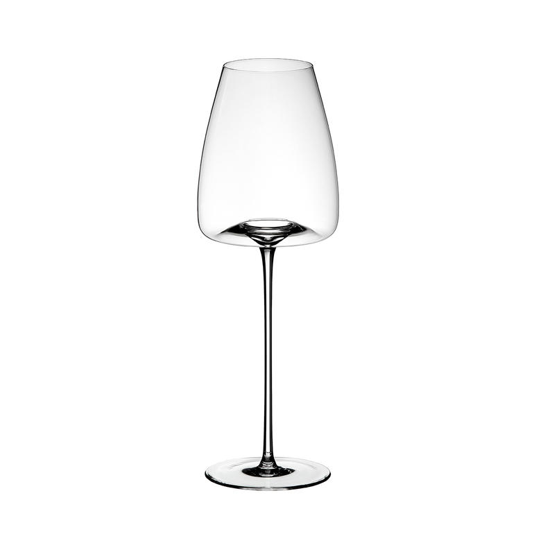 FRESH: Voor heel frisse witwijn, lichte roséwijn, frizzante en elke soort mousserende wijn (ook champagne). H 24 cm, Ø 8 cm, inhoud ca. 340 ml. Wijnglas met frisse ontwerp en lange steel.