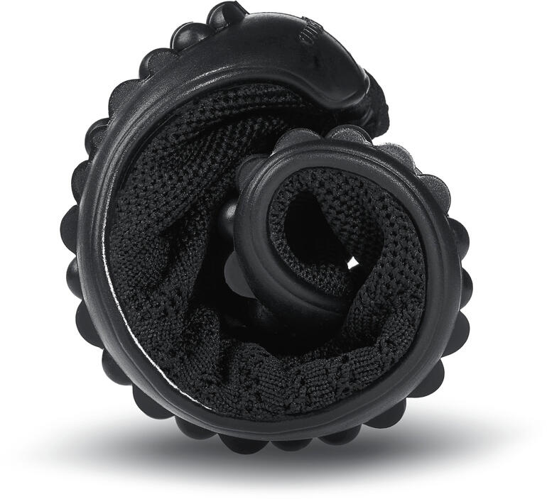 Barfuß-leguano Sneaker in zwart, opgerold.