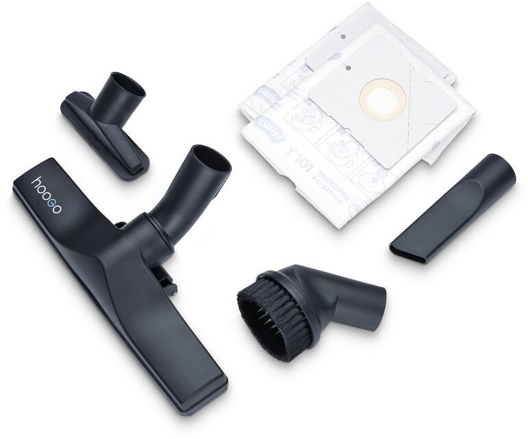 Bodenstofzuiger Hoogo B3+ met verschillende accessoires en stofzakken