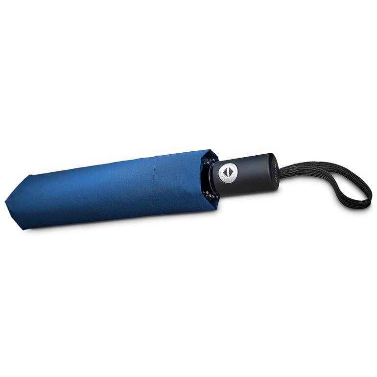 Zakparaplu Smart Fold Opgevouwen Smart Fold taschenscherm in donkerblauw.