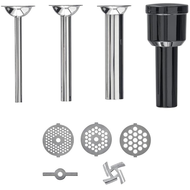 Vier metalen buizen van de vleesmolenaccessoires