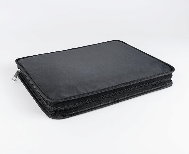 Zwart vakkenregister op een witte achtergrond