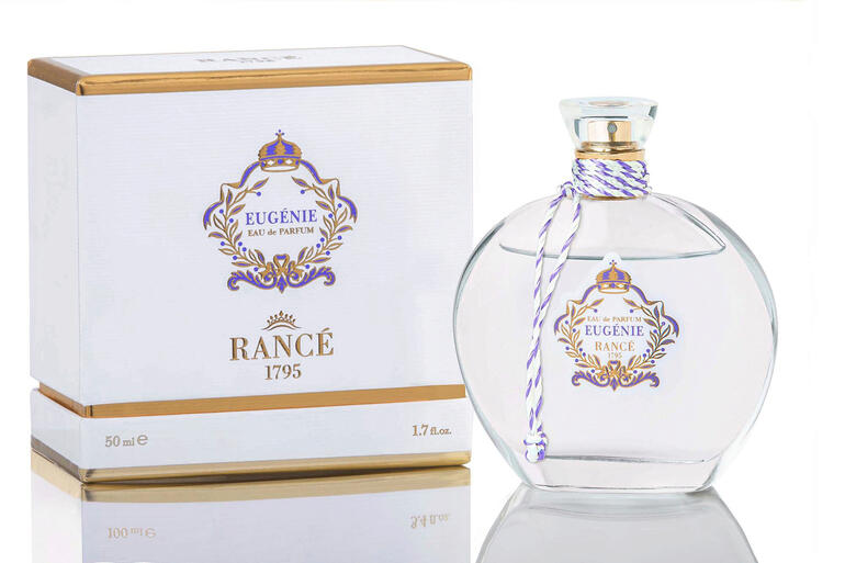 Rancé Eugénie Eau de Parfum in een elegante fles met geschenkdoos.