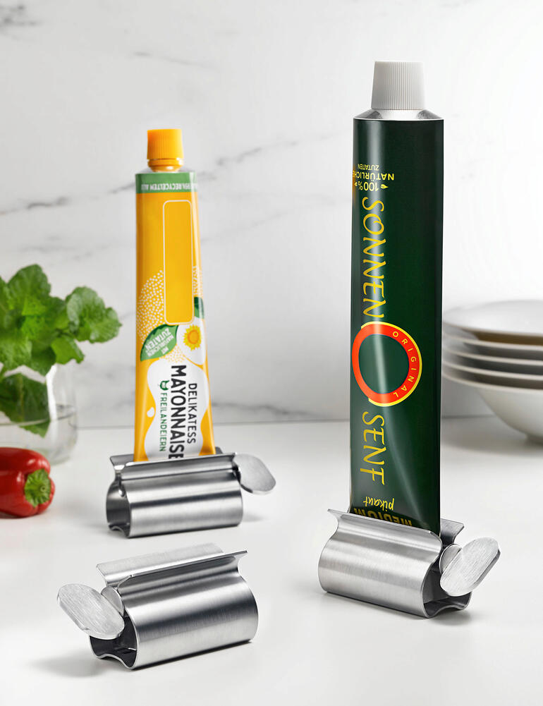 Newaner Metalen tubeknijper, 6 stuks, tubeknijpers, roestvrij staal