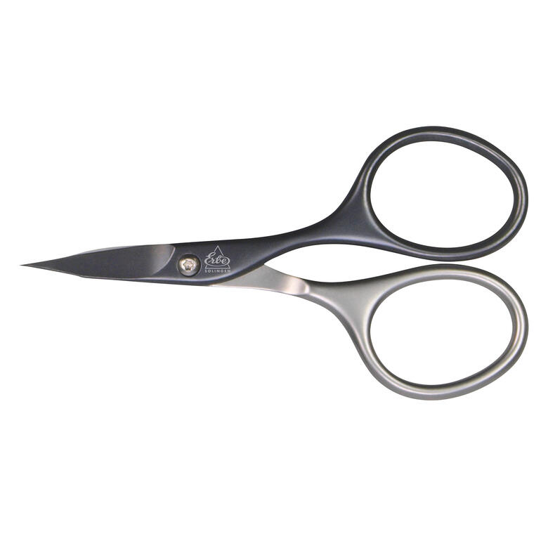 Zelfslijpende manicure-schaar op een witte achtergrond.