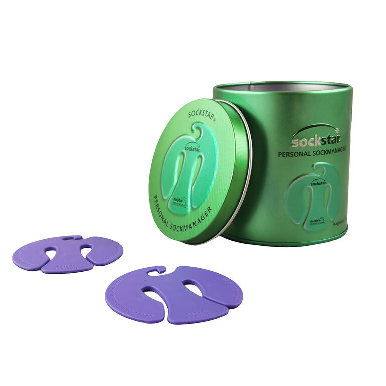 Sokkenhouder ‘sockstar®’ Sokkenverzamelaar „sockstar®“ in groene doos met twee sokkenhouders
