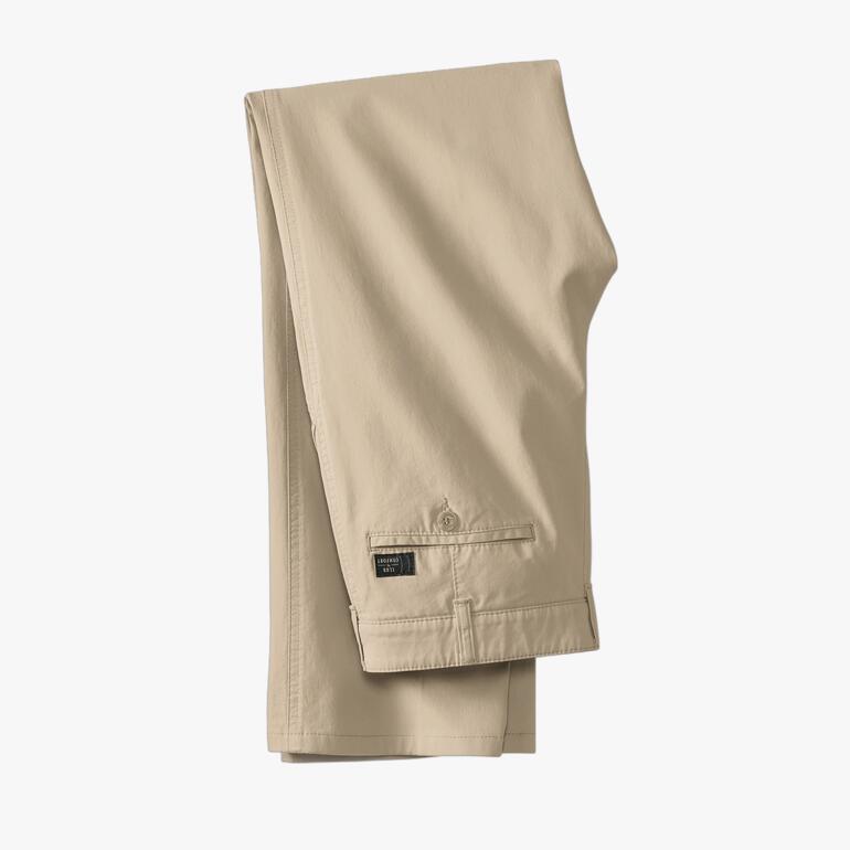 Beige canvas broek casual gedrapeerd