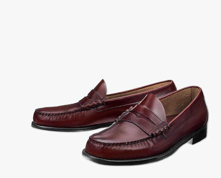 Bordeauxkleurige G.H. Bass Pennyloafer Weejuns met klassiek ontwerp.