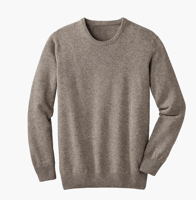 Yak-trui, voorkant met ronde hals en lange mouwen.