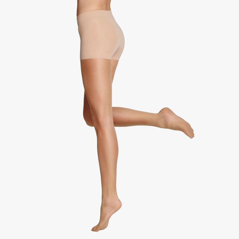 Item m6 contouring tights, omhoog getrokken, in Light Tan