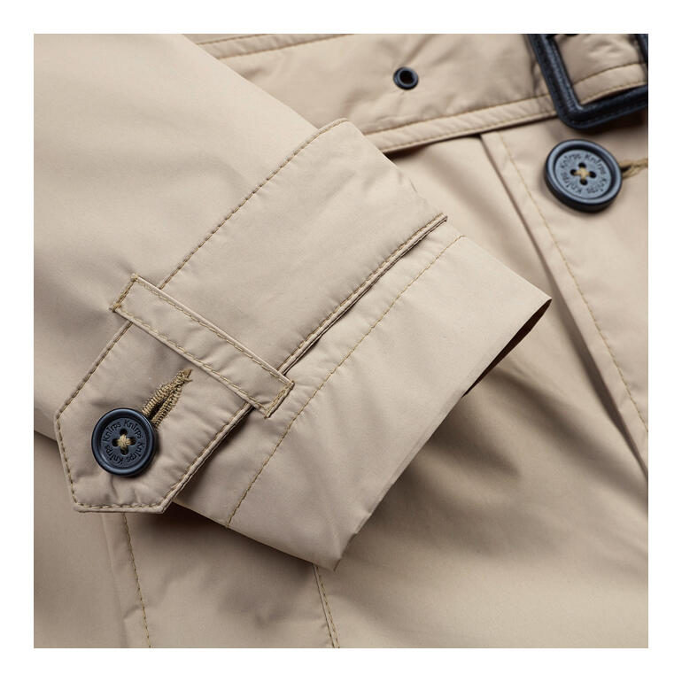 Grijze Heren Trenchcoat met Zakken