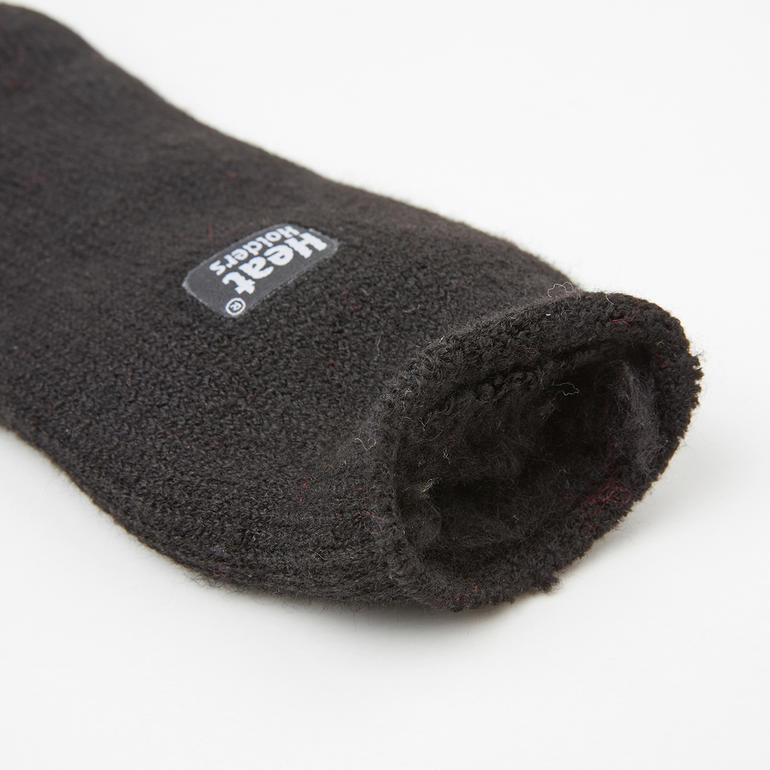 Heat Holders® thermosokken voor dames in zwart, ribstructuur